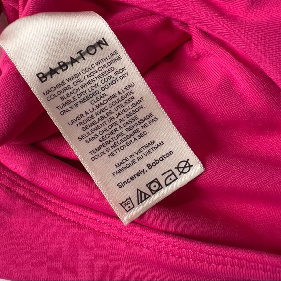 Aritzia Babaton Hot Pink Original Contour Squareneck Bodysuit - Picture 2 of 7